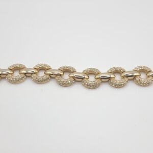 Vintage Sparkling Gold Toned Bracelet with Rhinestones